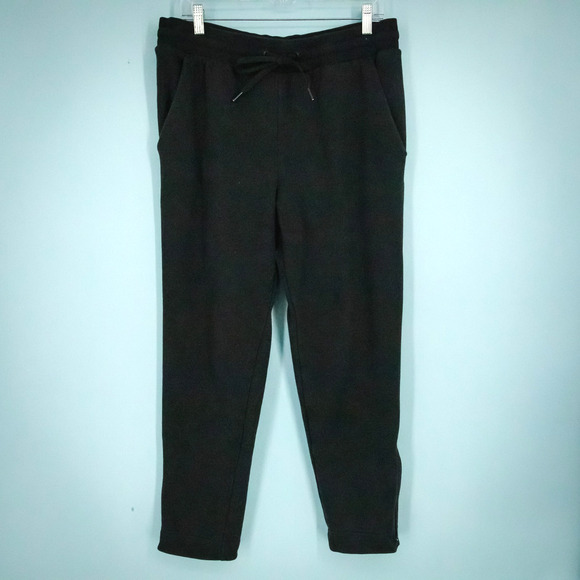 Athleta Size Large L Black Cozy Karma Pull On Drawstring Jogger Sweatpants Pants - Picture 1 of 9